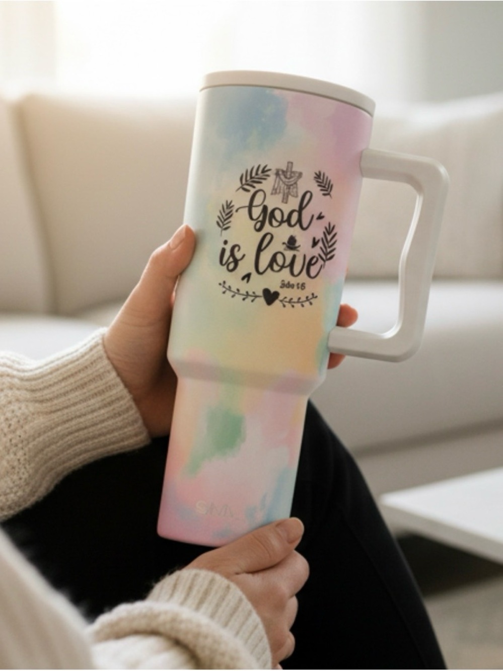 Customized Christian Simple Modern Trek 40oz Tumbler Multicolored